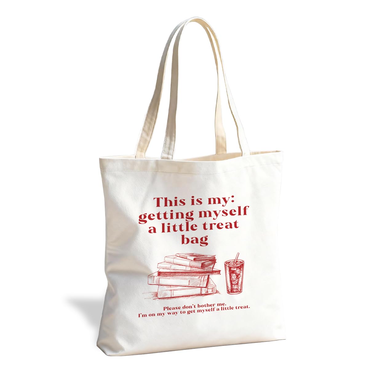 Funny Graphic Tote Bag, Reusable Canvas Shoulder Bag for Shopping Work