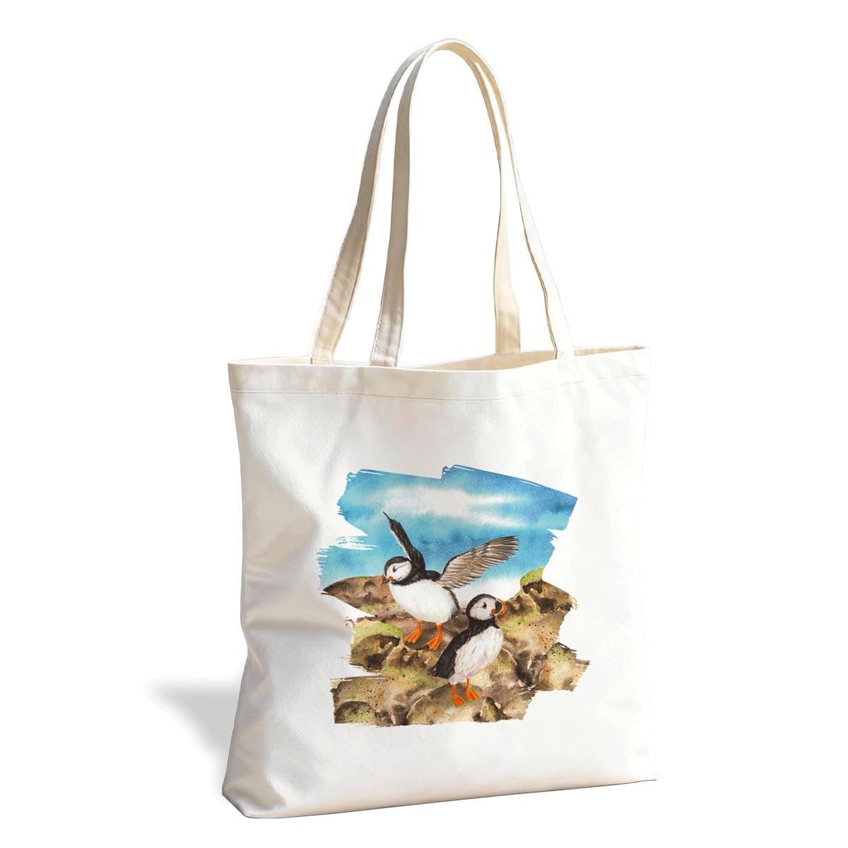 Funny Animal Canvas Tote Bag, Reusable bag for Shopping Work Trip