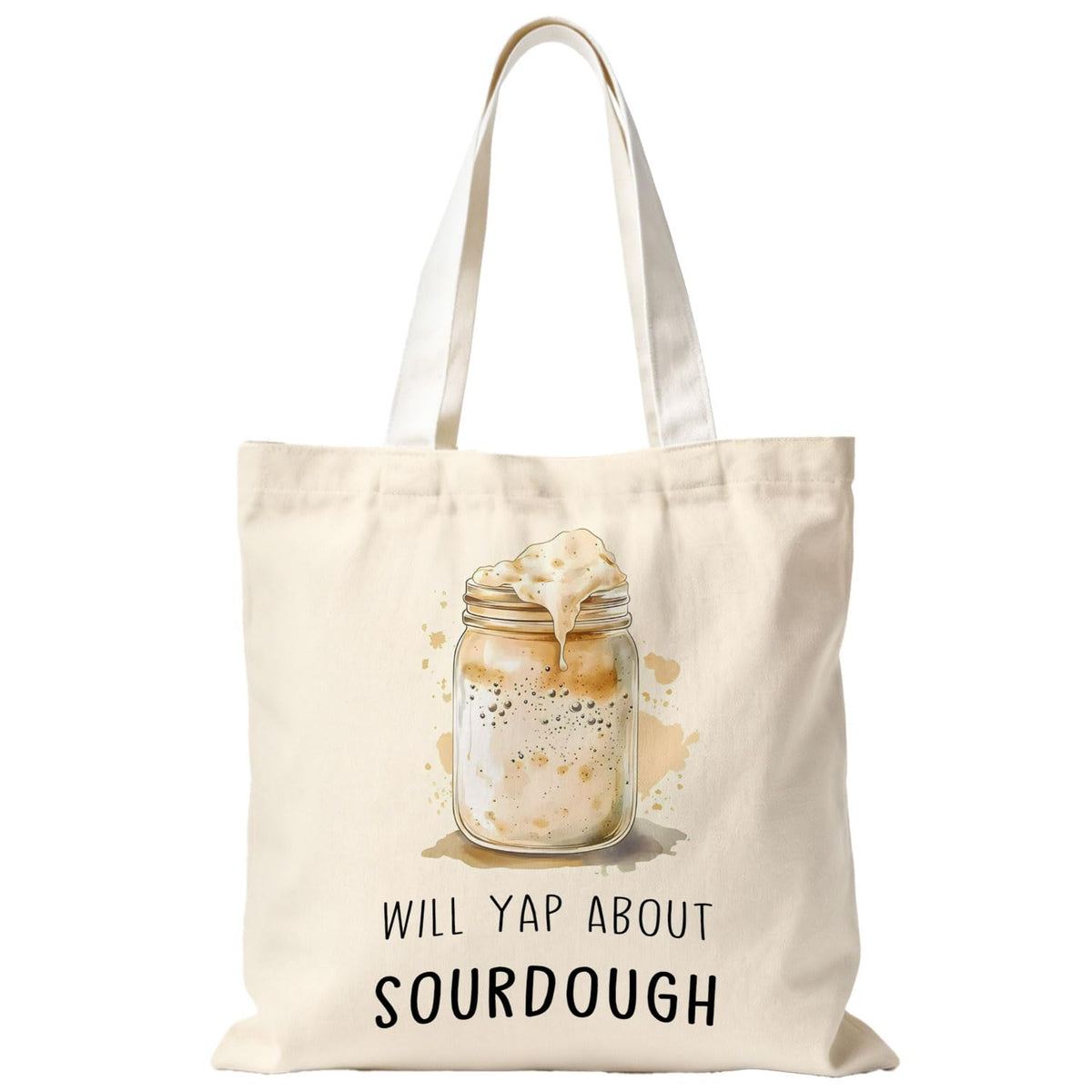Sourdough Baking Tote Bag, Funny Bread Baker Gifts Canvas Tote Bags, Reusable Grocery Shopping Bag