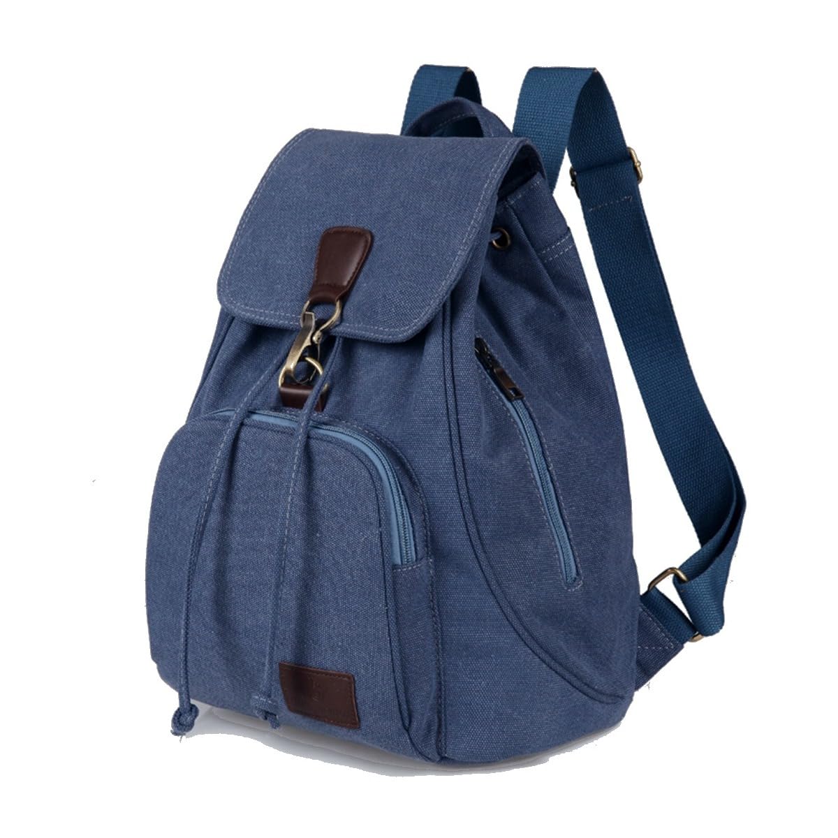 Small Canvas Backpack Purse for Women Casual Travel Daypack Coffee
