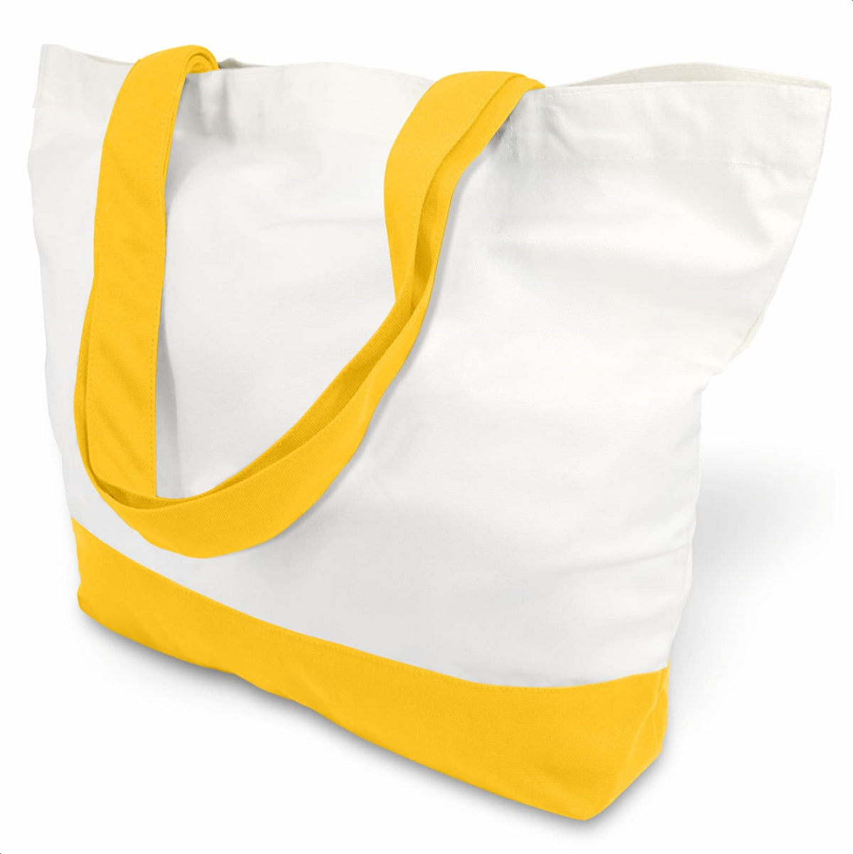 TOPDesign 3-Pack Super Strong Large 12oz Cotton Canvas Tote Bags, Reusable Grocery Shopping Cloth Bags, Fashionable Two-Tone Totes for Crafts, DIY Your Creative Designs