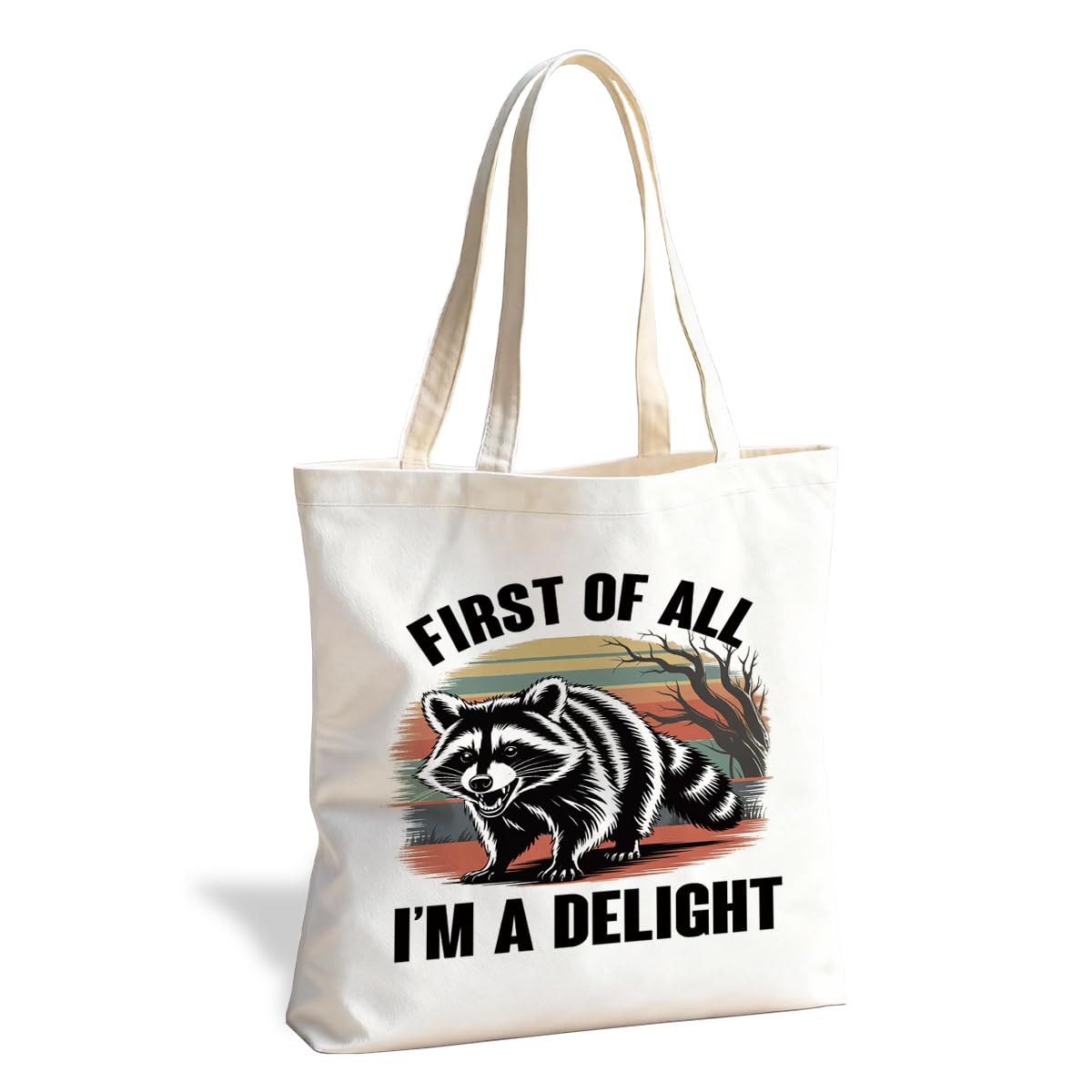 Animal Canvas Tote Bag, Cute Reusable Shoulder Bag for Shopping Travel