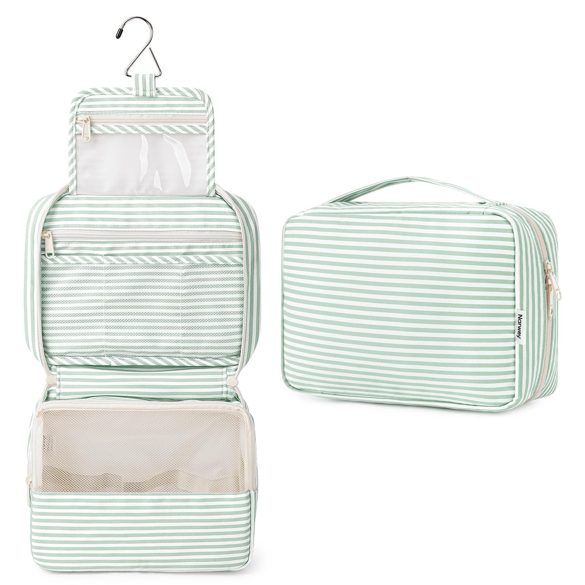 Narwey Hanging Travel Toiletry Bag for Women, Travel Makeup Organizer Bag