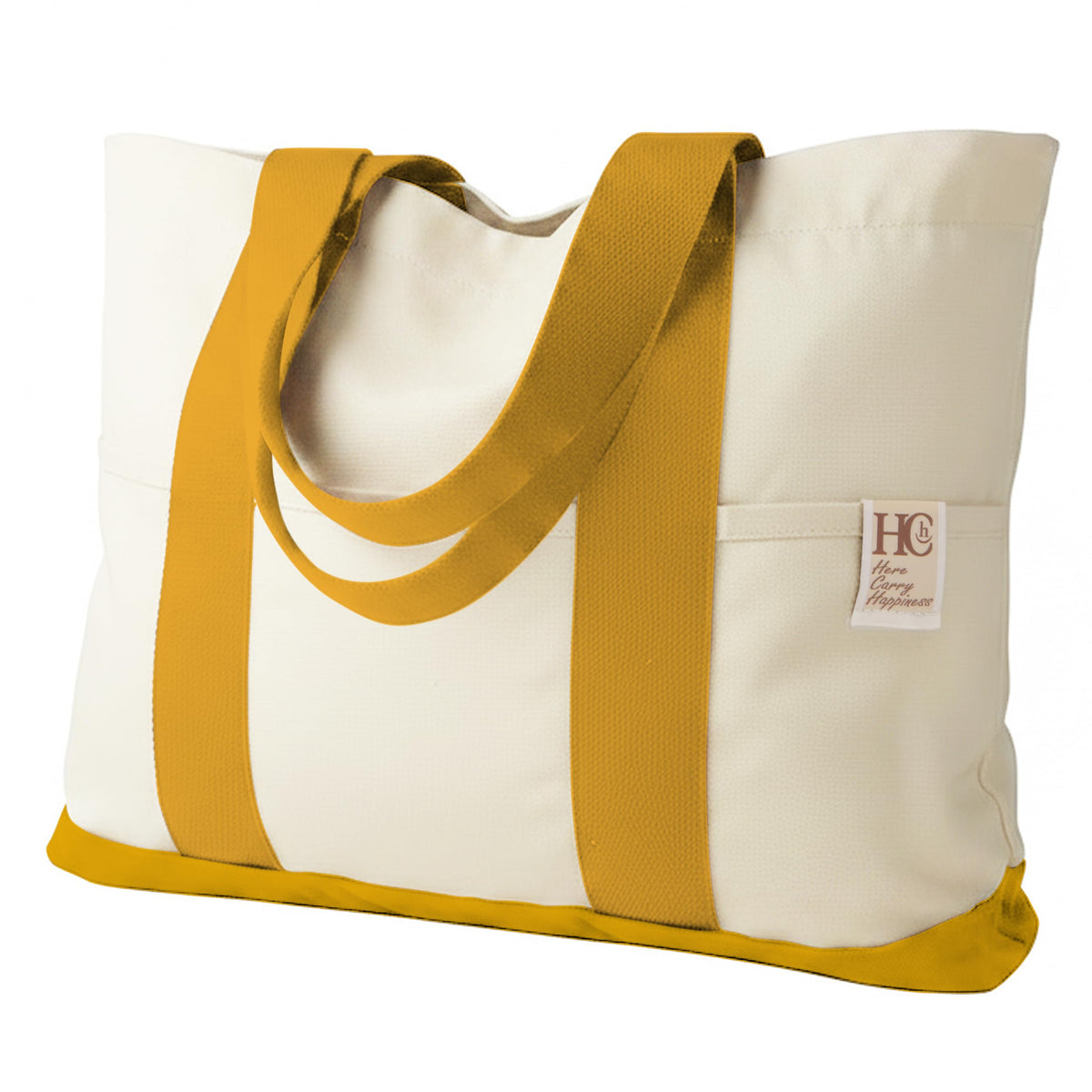 Large Reusable Grocery Bags with Pockets, Heavy Duty Canvas Tote.