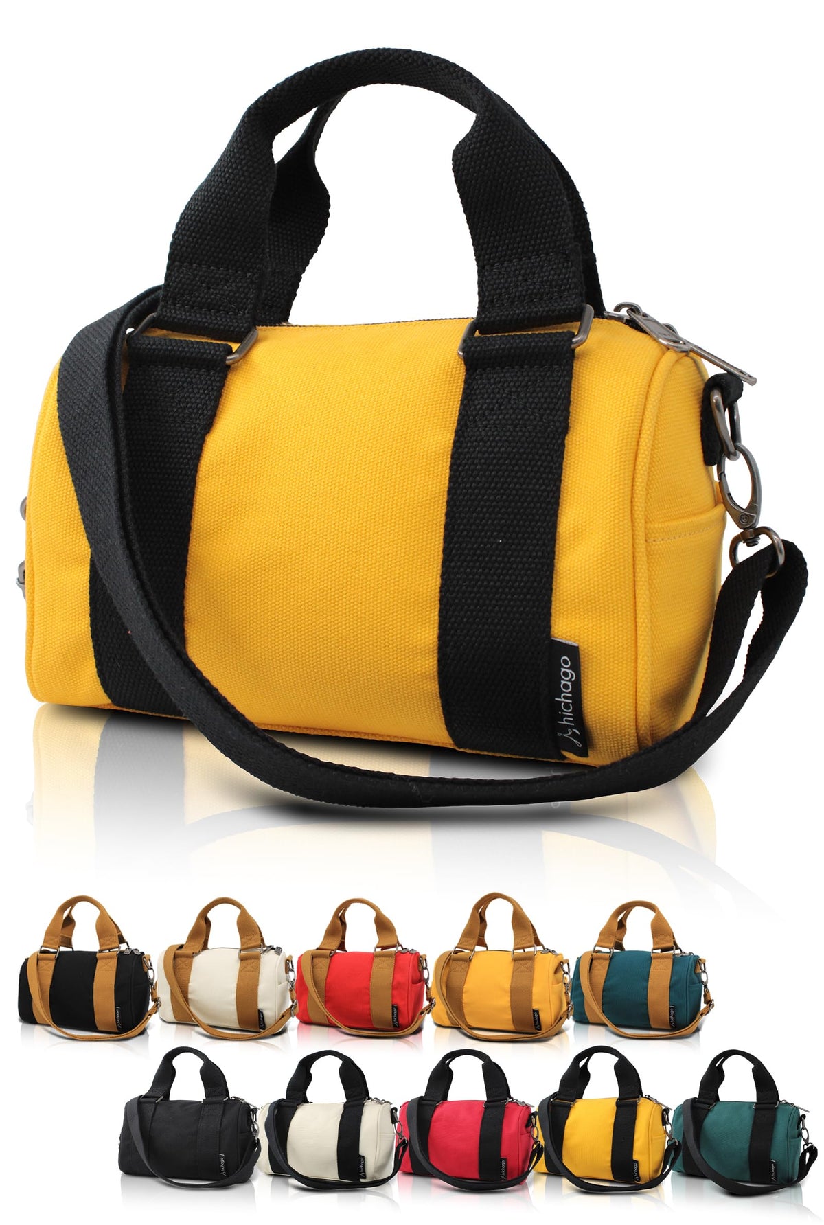 Japan Design Mini Duffel Bag - Purse, CoBoss (Black x Black)