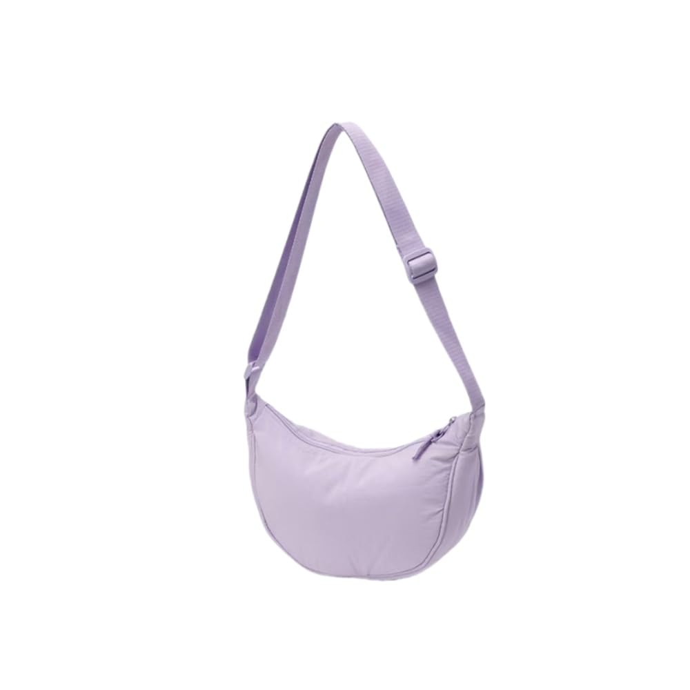 crescent shaped crossbody bag, lightweight work travel shoulder bag, casual sling bag