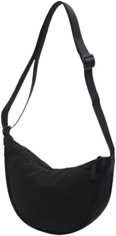 crescent shaped crossbody bag, lightweight work travel shoulder bag, casual sling bag