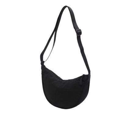 crescent shaped crossbody bag, lightweight work travel shoulder bag, casual sling bag