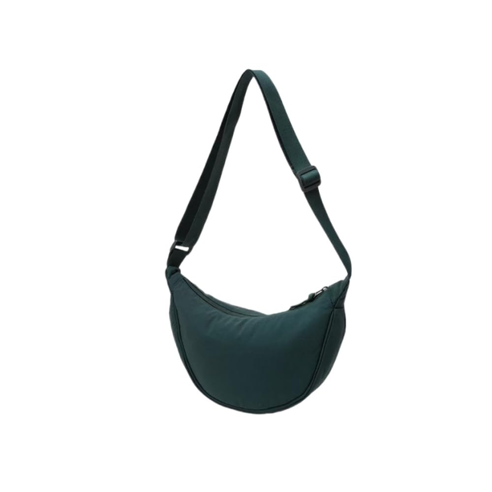 crescent shaped crossbody bag, lightweight work travel shoulder bag, casual sling bag