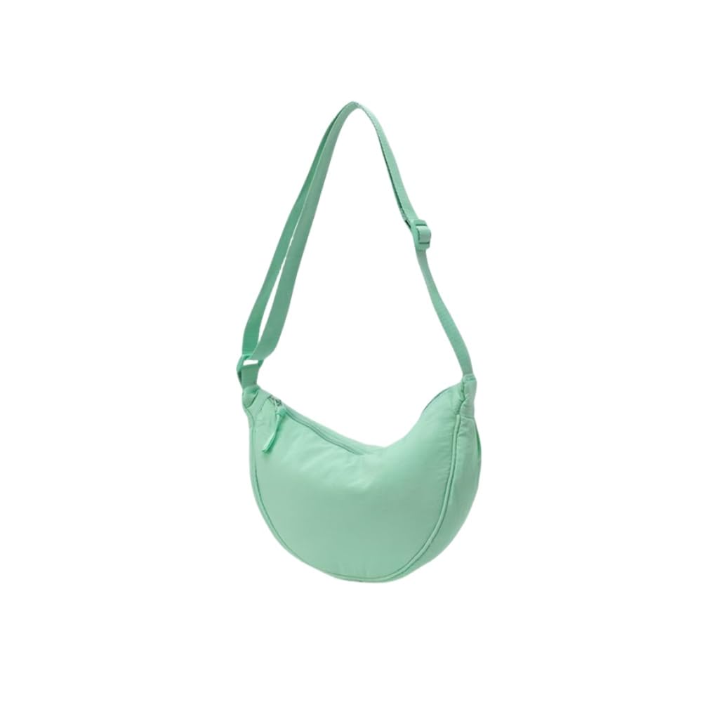 crescent shaped crossbody bag, lightweight work travel shoulder bag, casual sling bag