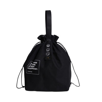 Canvas Drawstring Lunch Bag Insulated Lunch Bento Tote Bag Reusable Lunch Bag with Handle and Drawstring Closure for Women Work Picnic or Travel (COLOR1)