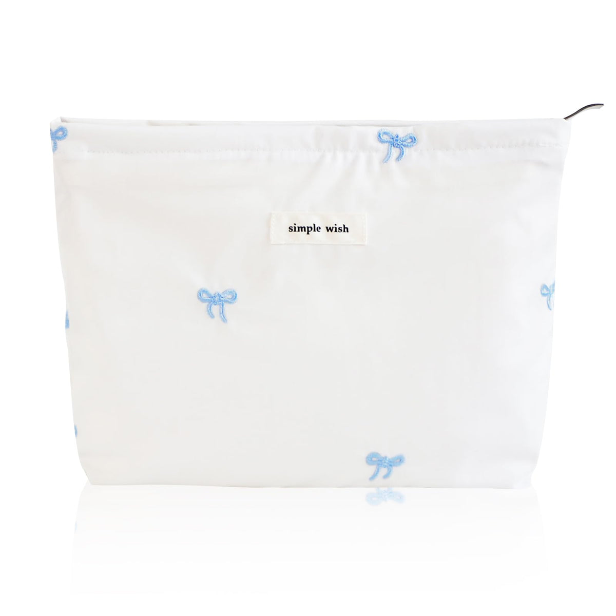 Wudygirl Makeup Bag for Women Travel Cosmetic Bag 10.5"x7.5" Beige