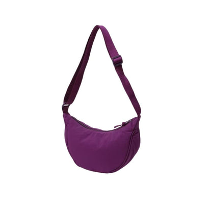 crescent shaped crossbody bag, lightweight work travel shoulder bag, casual sling bag