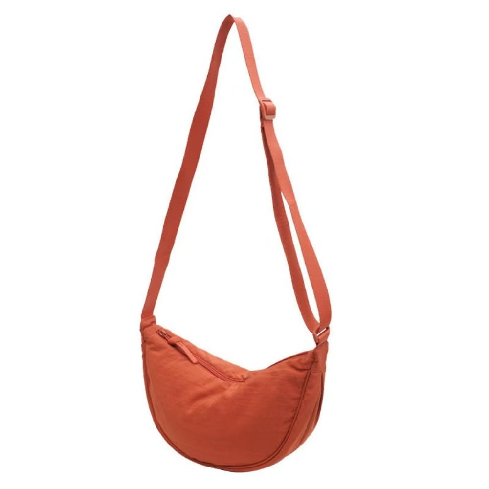 crescent shaped crossbody bag, lightweight work travel shoulder bag, casual sling bag