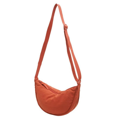 crescent shaped crossbody bag, lightweight work travel shoulder bag, casual sling bag