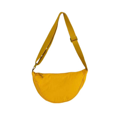 crescent shaped crossbody bag, lightweight work travel shoulder bag, casual sling bag