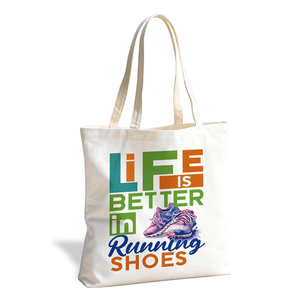 Literary Reusable Tote Bag, Creative Text Design for Book Lovers and Readers, for Work School Travel Shopping