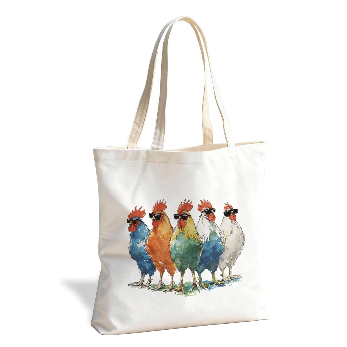 Funny Animal Canvas Tote Bag, Reusable bag for Shopping Work Trip