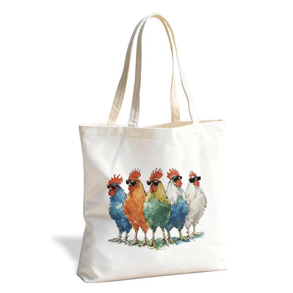 Funny Animal Canvas Tote Bag, Reusable bag for Shopping Work Trip