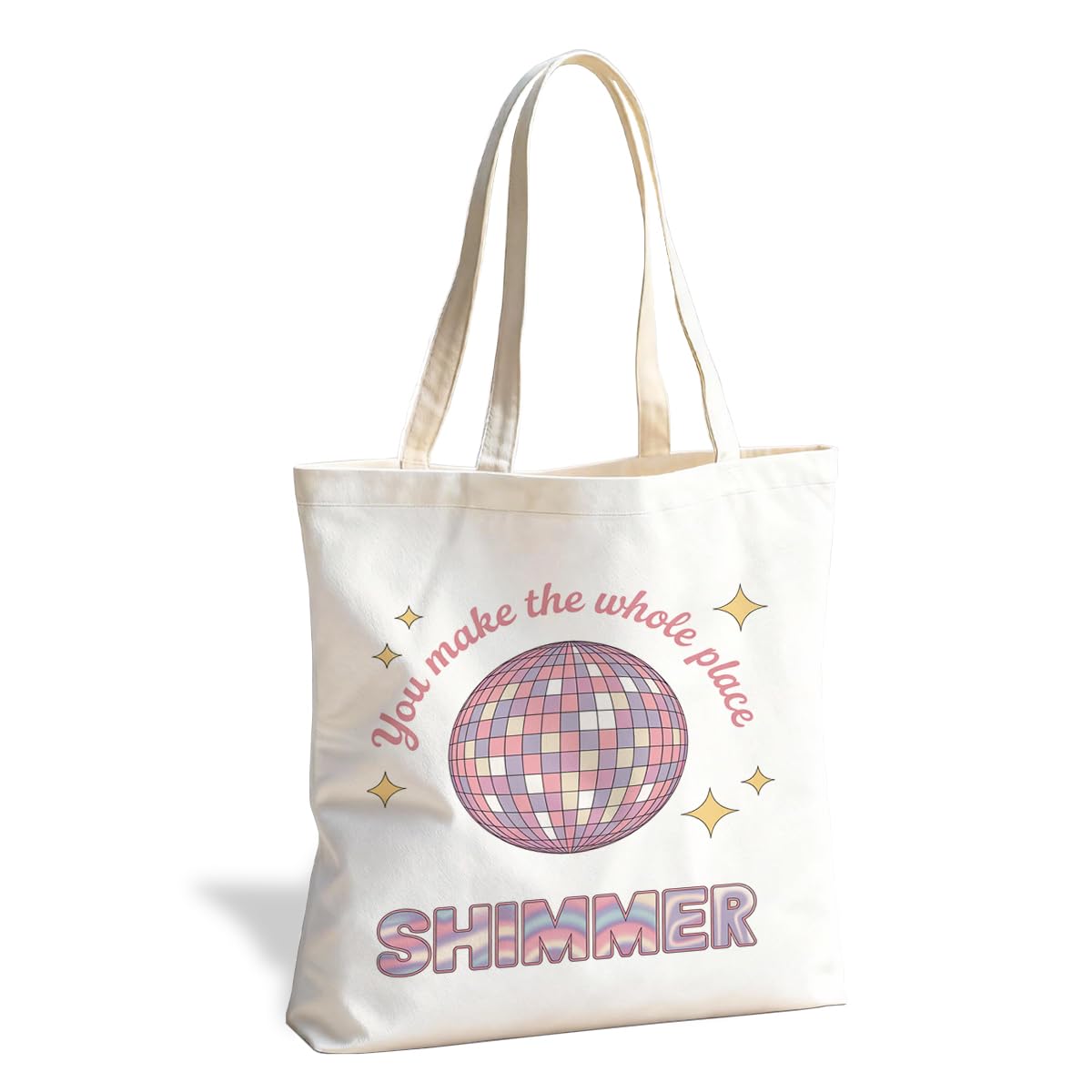 Funny Graphic Tote Bag, Reusable Canvas Shoulder Bag for Shopping Work