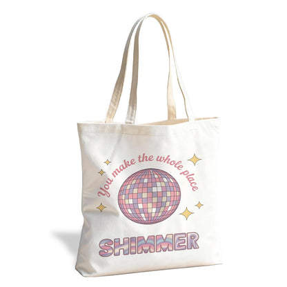 Funny Graphic Tote Bag, Reusable Canvas Shoulder Bag for Shopping Work