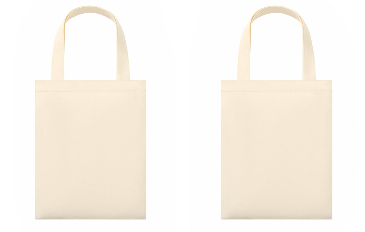 Phicorn Small Cotton Canvas Tote Bags, 9 x 11 in, 8 oz Blank