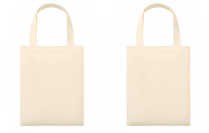 Phicorn Small Cotton Canvas Tote Bags, 9 x 11 in, 8 oz Blank