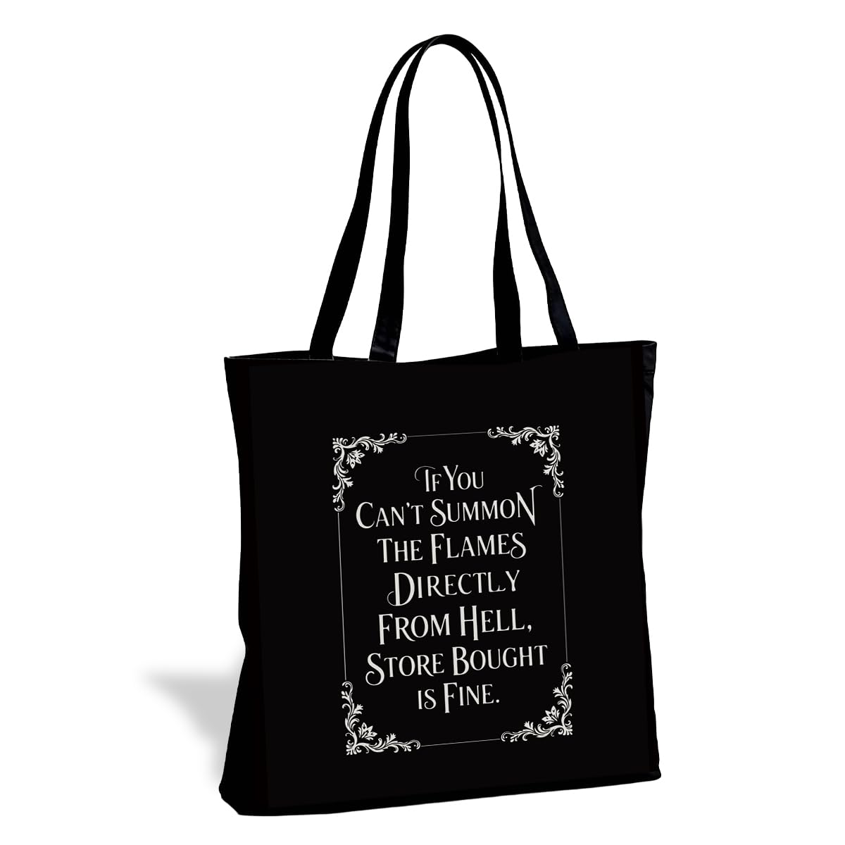 Funny Canvas Tote Bag, Reusable Shoulder Bag for Shopping Library Travel