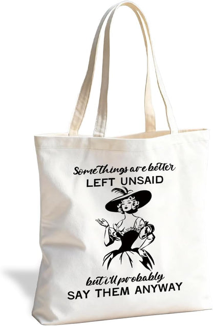 Cute Reusable Tote Bag, Adorable Funny Design for Daily Carry and Shopping, for School Work Travel Beach