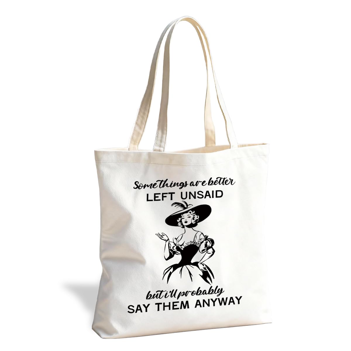 Cute Reusable Tote Bag, Adorable Funny Design for Daily Carry and Shopping, for School Work Travel Beach