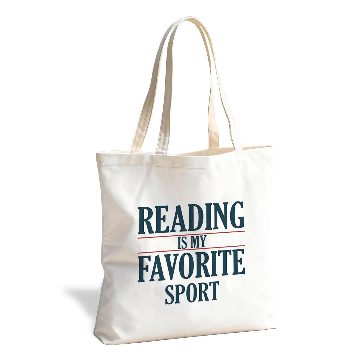 Literary Reusable Tote Bag, Creative Text Design for Book Lovers and Readers, for Work School Travel Shopping