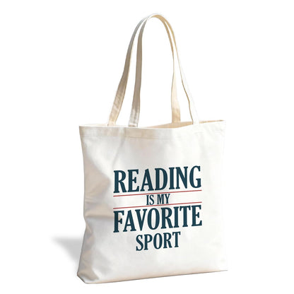 Literary Reusable Tote Bag, Creative Text Design for Book Lovers and Readers, for Work School Travel Shopping