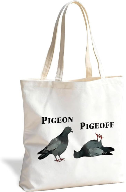 Funny Animal Canvas Tote Bag, Reusable bag for Shopping Work Trip