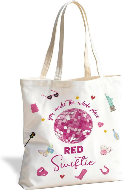 Funny Graphic Tote Bag, Reusable Canvas Shoulder Bag for Shopping Work