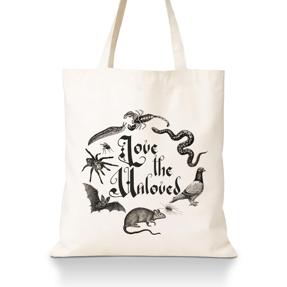 Funny Graphic Canvas Tote Bag, Reusable Dark Humor Shoulder Bag