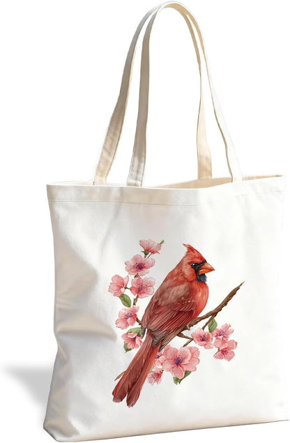 Animal Canvas Tote Bag, Cute Reusable Shoulder Bag for Shopping Travel