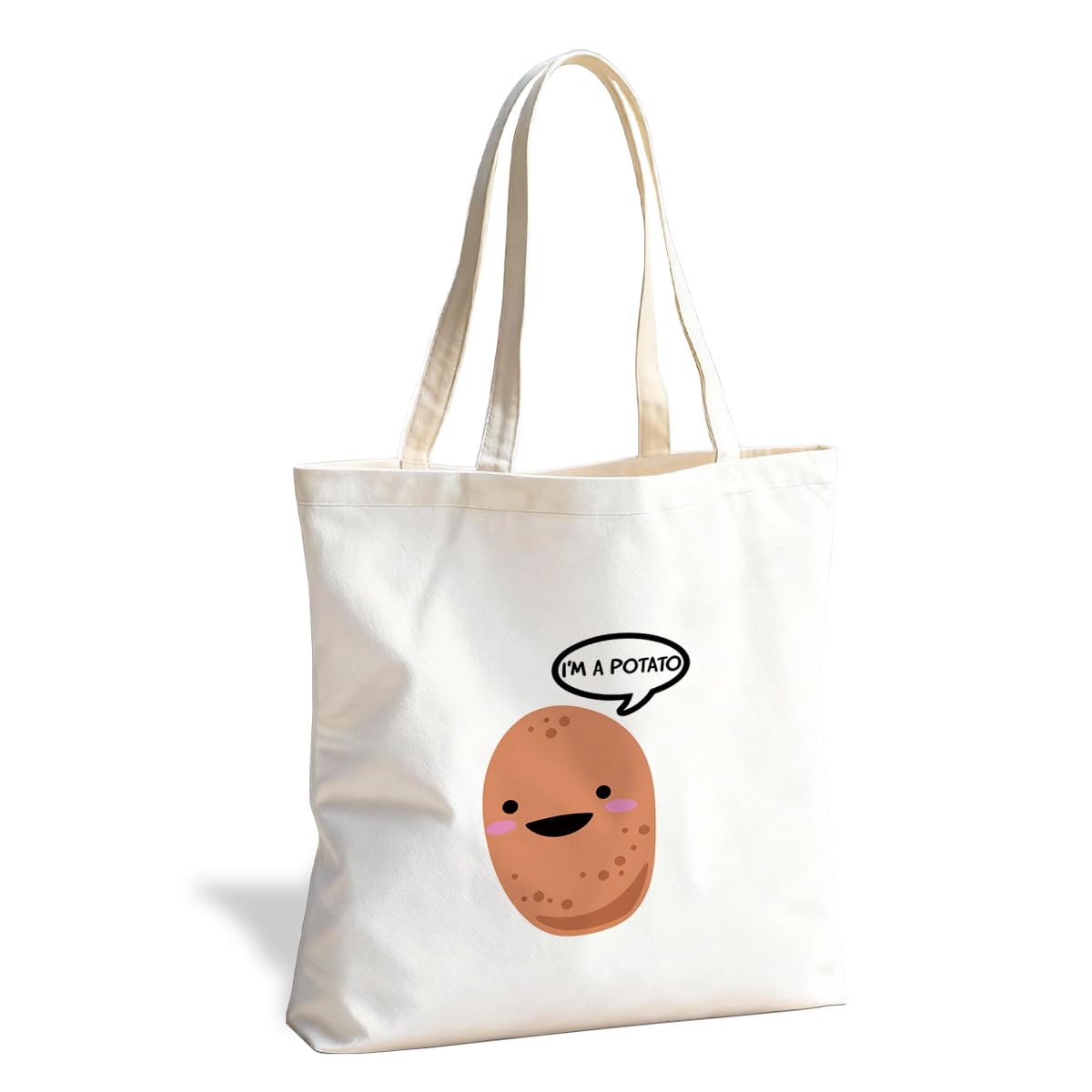 Cute Reusable Tote Bag, Adorable Funny Design for Daily Carry and Shopping, for School Work Travel Beach