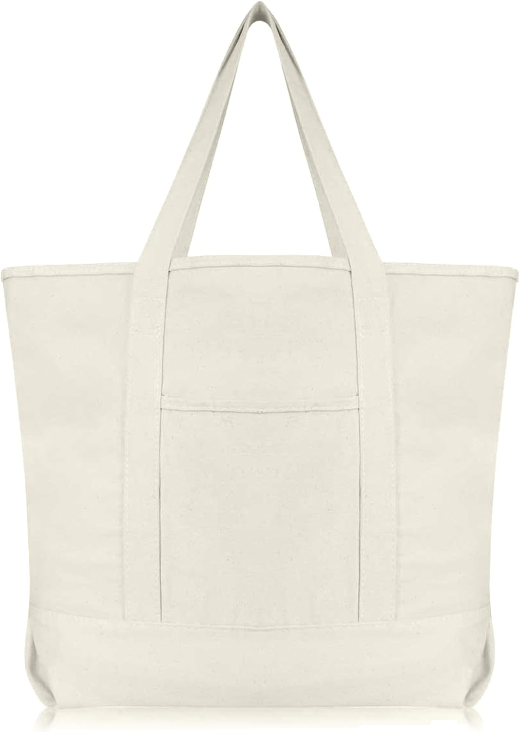22" Heavy Duty Cotton Canvas Tote Bag (Zippered)