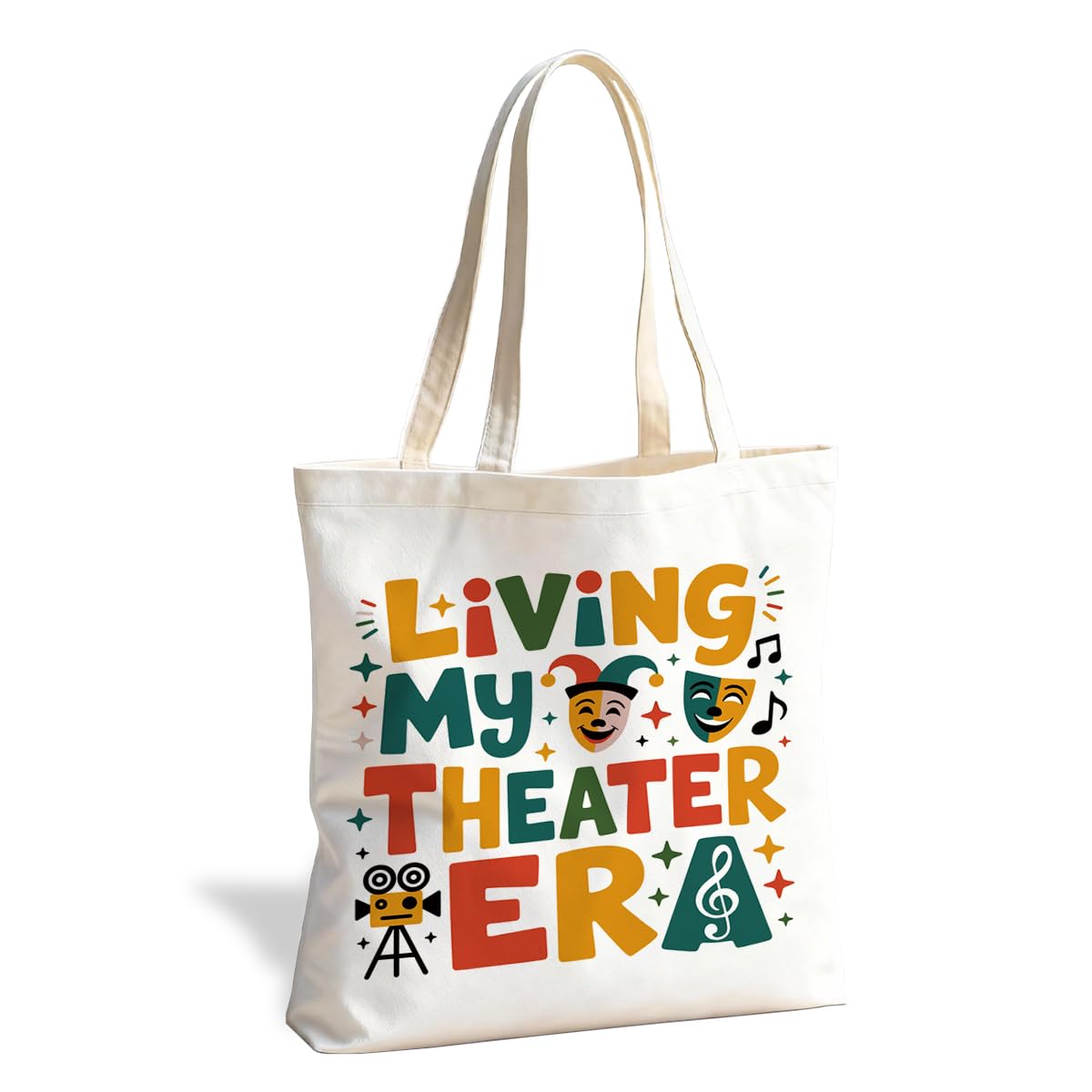 Cute Reusable Tote Bag, Adorable Funny Design for Daily Carry and Shopping, for School Work Travel Beach