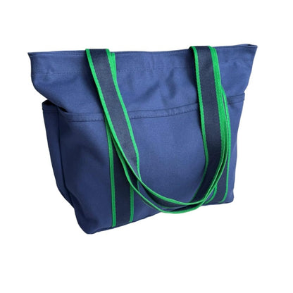 16OZ 100% Cotton Canvas Lined Grocery Shopping Diaper Bag Zipper Closure Beach Casual Multi Purpose Tote