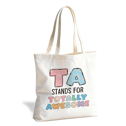 Literary Reusable Tote Bag, Creative Text Design for Book Lovers and Readers, for Work School Travel Shopping