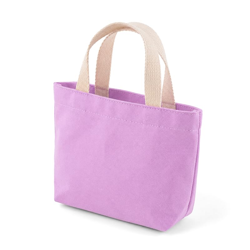 Small Solid Color Canvas Tote Bag for Women