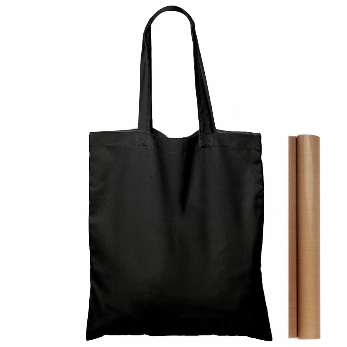 NPBAG 5 | 15 | 25 | 50 Pack 15'' X 16'' Natural Cotton Tote Bags, Lightweight Blank Bulk Cloth bags with 1pc of PTFE Teflon Sheet (5-Pack)