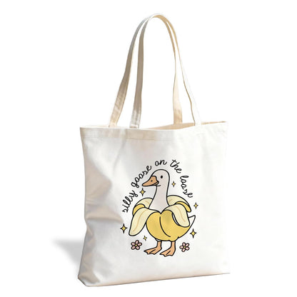 Animal Canvas Tote Bag, Cute Reusable Shoulder Bag for Shopping Travel