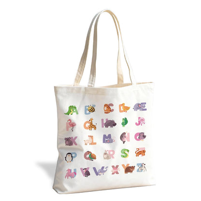 Funny Graphic Tote Bag, Reusable Canvas Shoulder Bag for Shopping Work