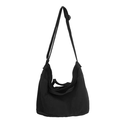 Cotton Tote Handbag Women Canvas Crossbody Beach Bag Hobo Shoulder Tote Bag with 3 External Pocket,Zipper Closure