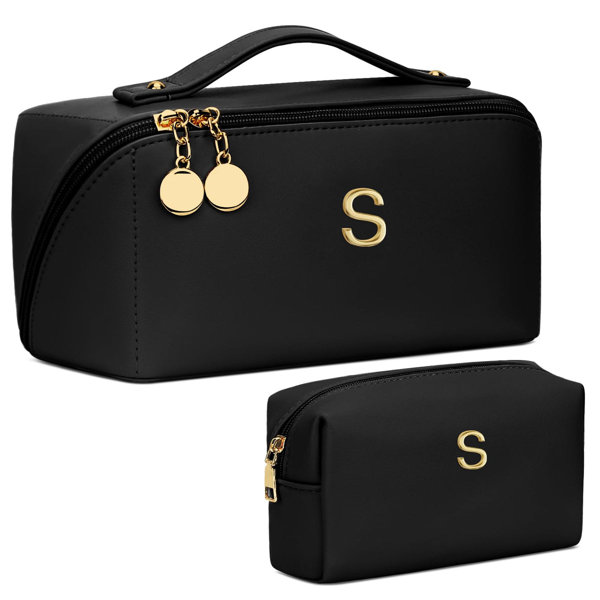 Initial Makeup Bag Personalized Gift for Women Teen Girls