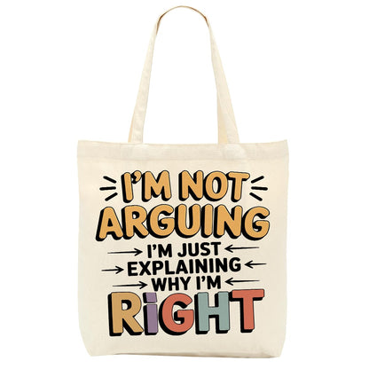 Sarcastic Canvas Tote Bag Funny Minimalist Humor Gift for Women Sister Birthday Christmas Weekender Beach Bag