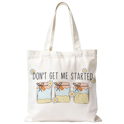 Sourdough Baking Tote Bag, Funny Bread Baker Gifts Canvas Tote Bags, Reusable Grocery Shopping Bag