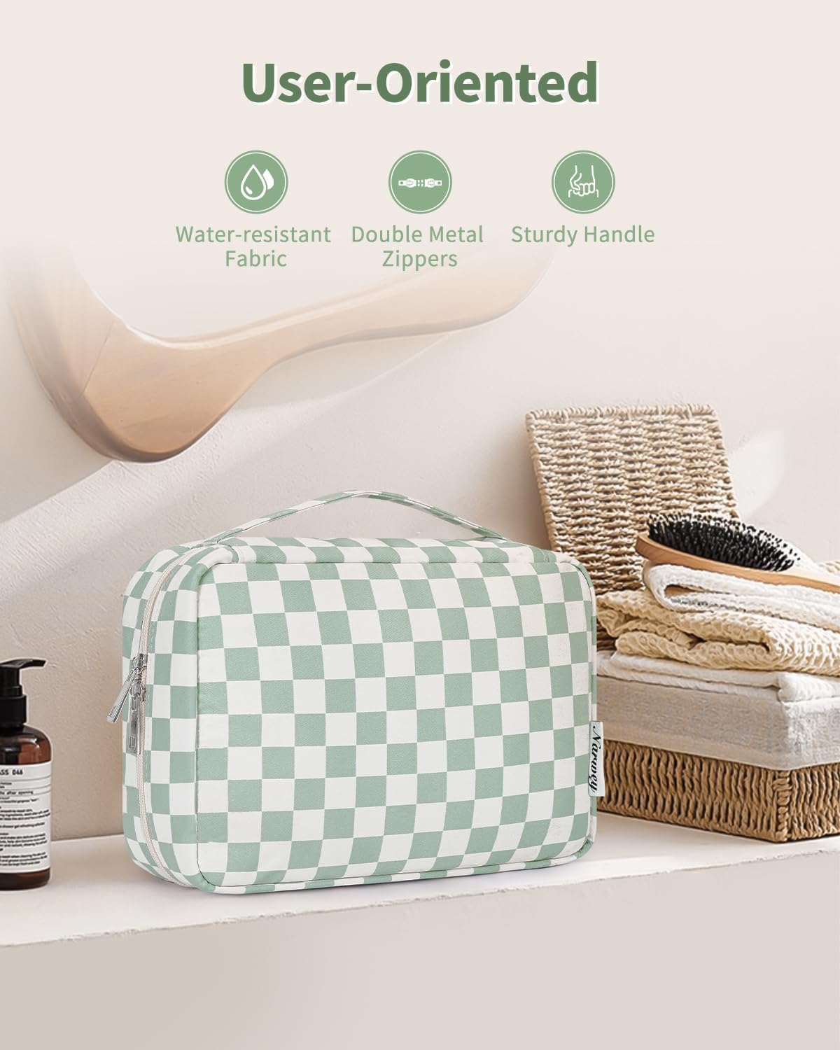 Narwey Hanging Travel Toiletry Bag for Women, Travel Makeup Organizer Bag